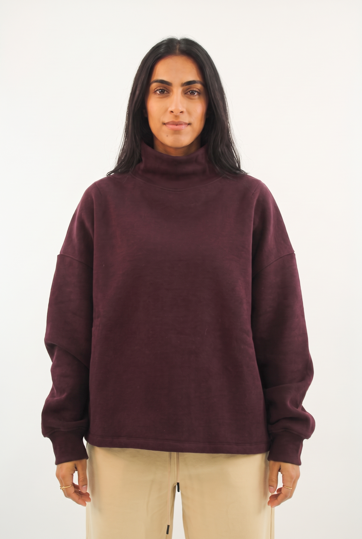 NUT Women Oversized Turtleneck Sweater