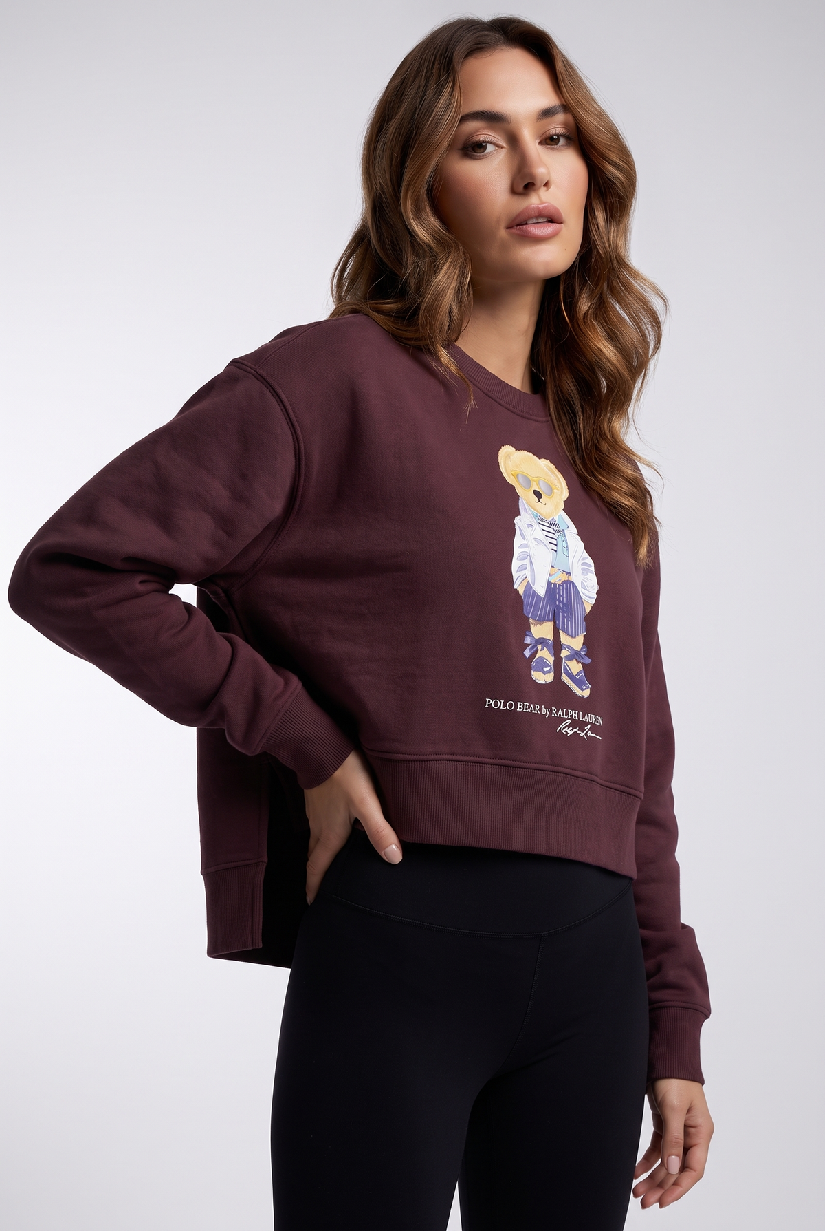 Women Crew Neck Cropped Sweatshirt