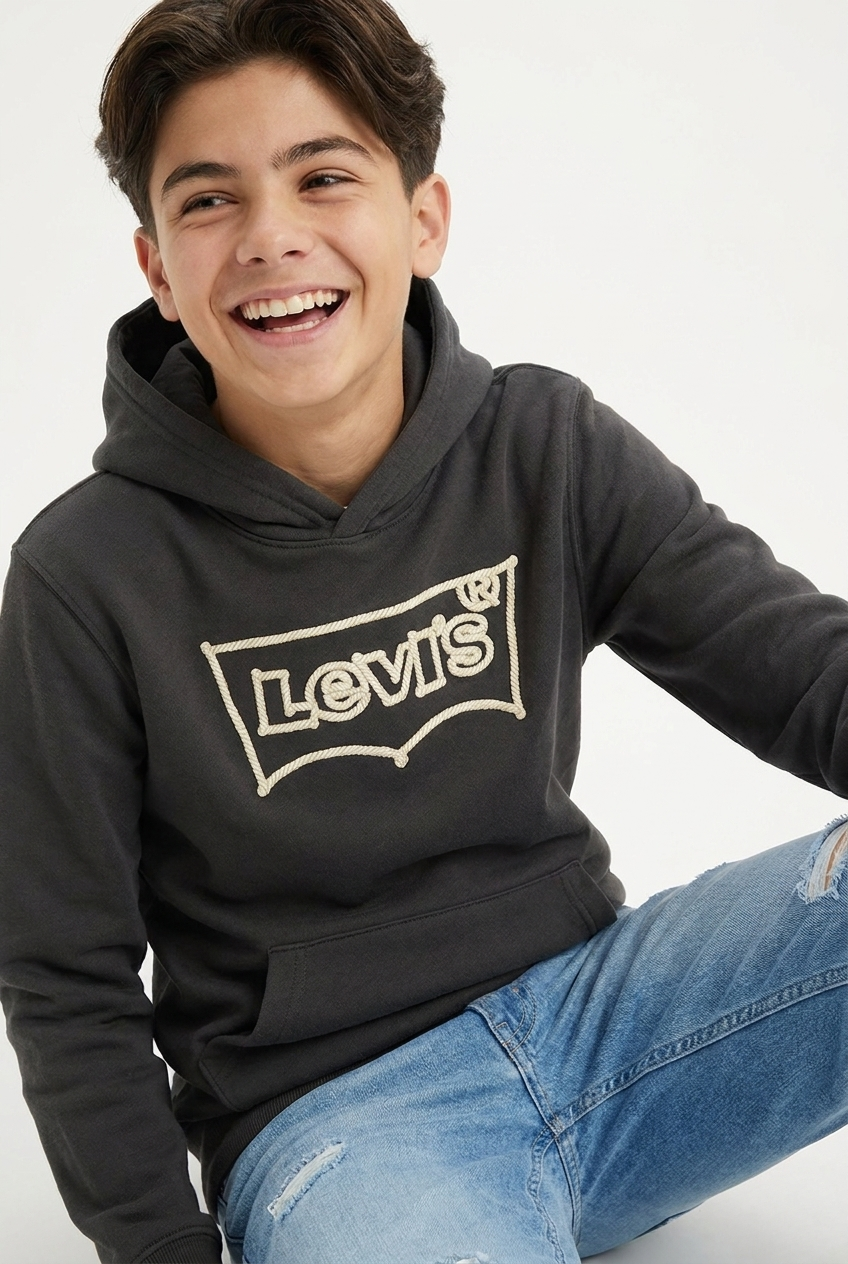 Kids Logo Hoodie – Charcoal Grey