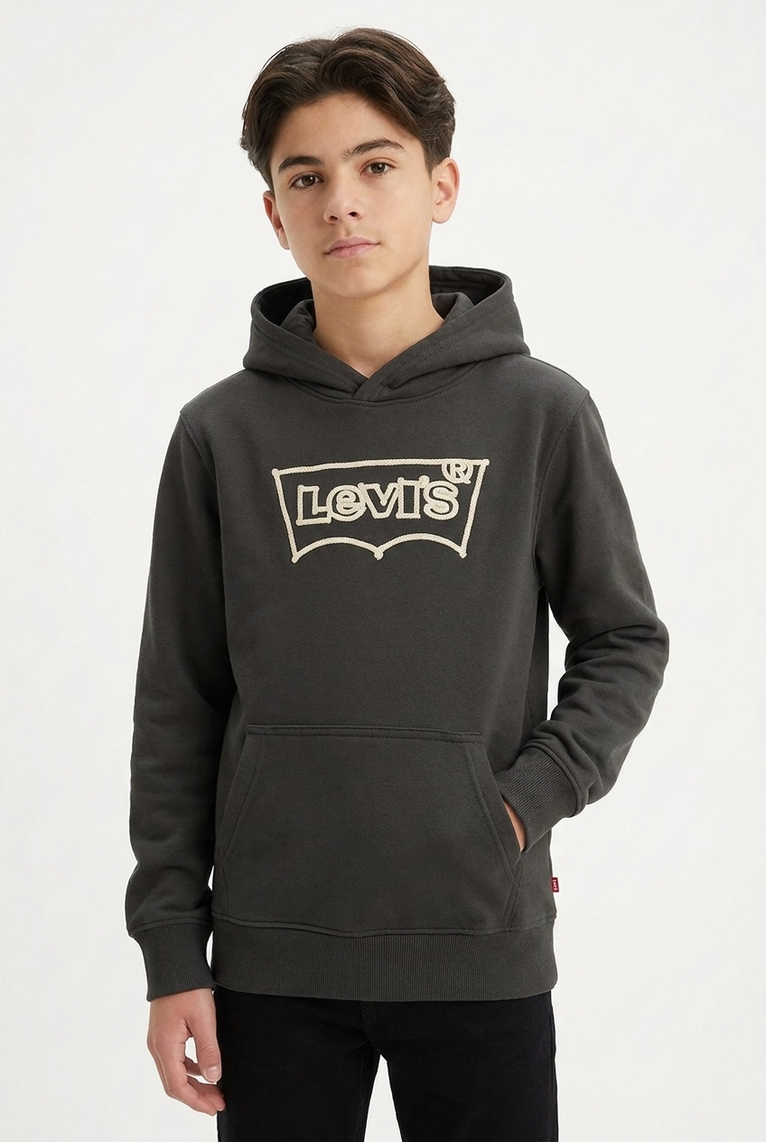 Kids Logo Hoodie – Charcoal Grey