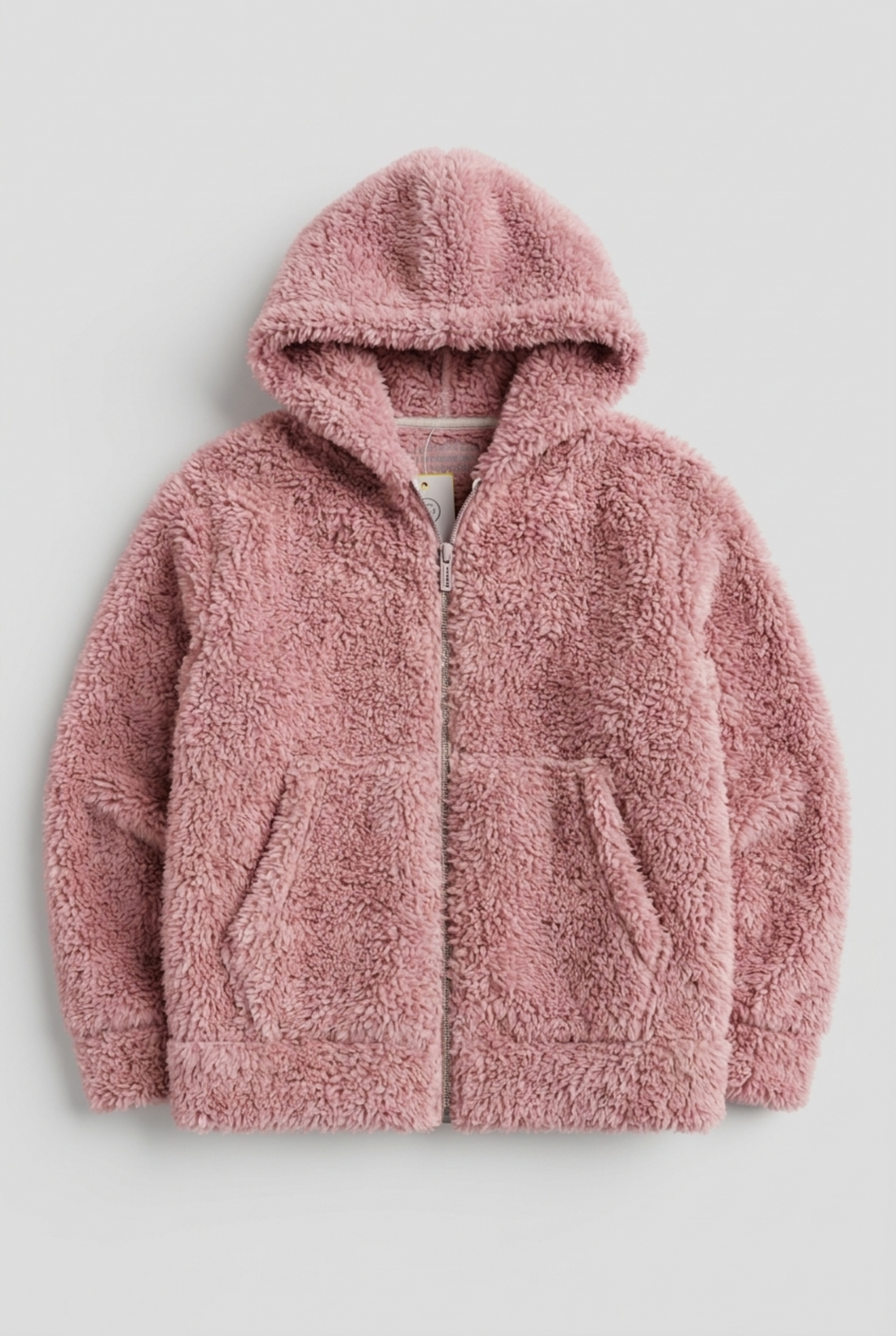 Teddy Fleece Hooded Zip Jacket