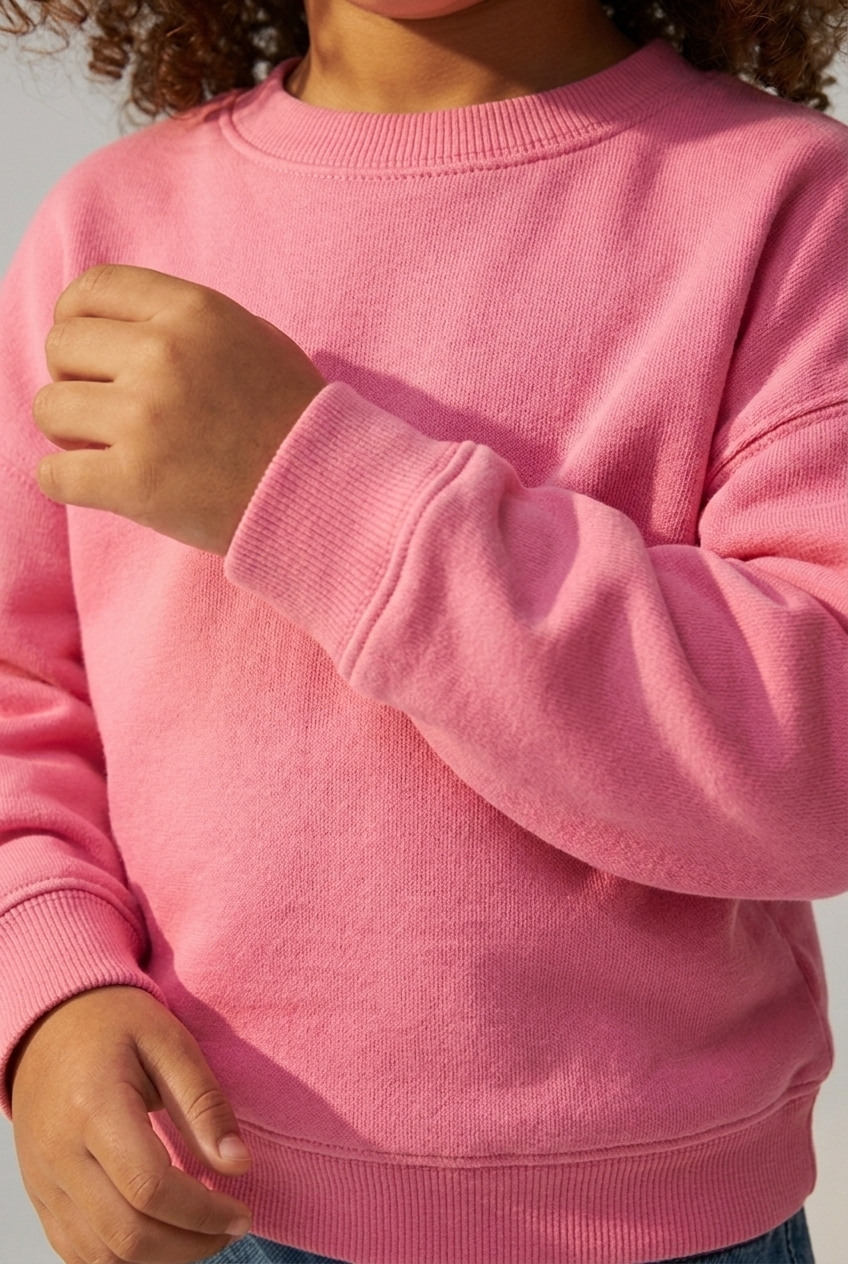 Kids Melton Fleece-Lined Crewneck Sweatshirt