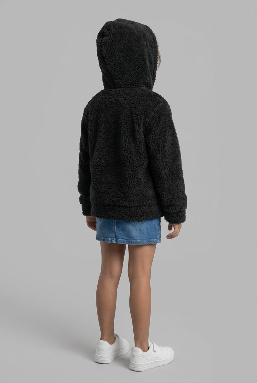 Kids' Teddy Fleece Hooded Zip Jacket
