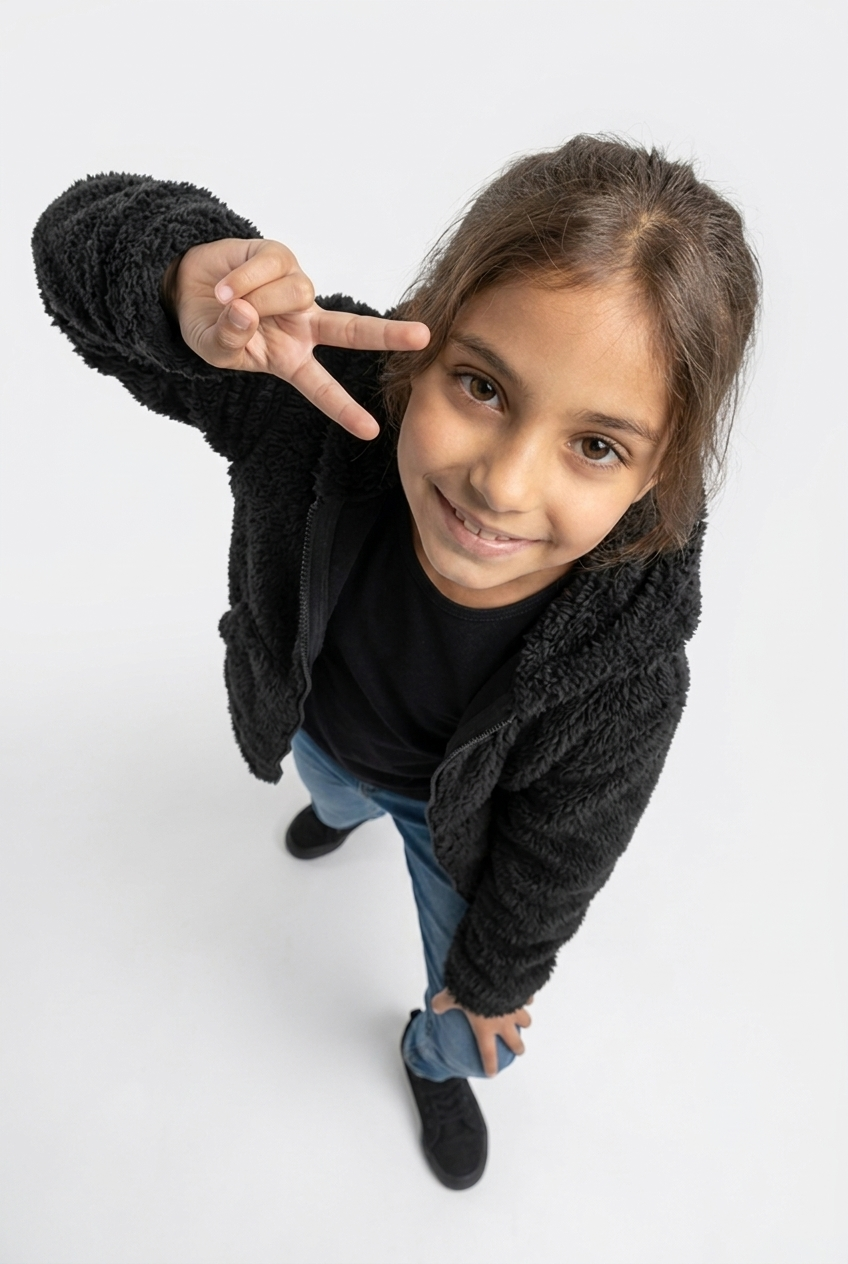 Kids' Teddy Fleece Hooded Zip Jacket