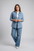 Women's Oversized Denim Jacket With Chest Pockets