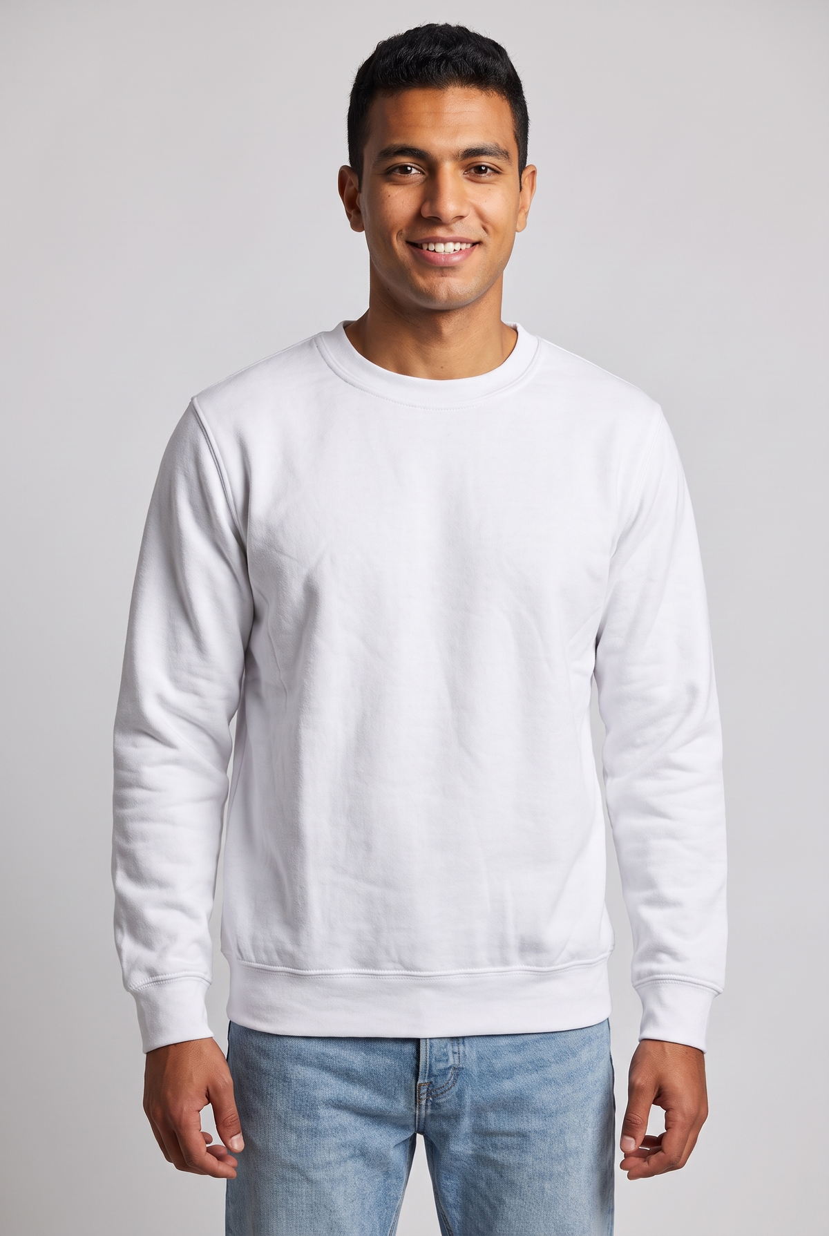 Melton Lined Crewneck - Basic- Sweatshirt