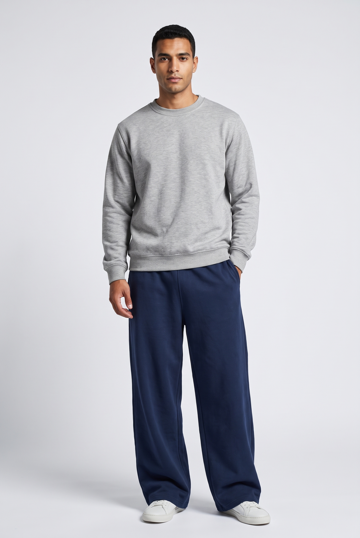 Melton Lined Crewneck - Basic- Sweatshirt