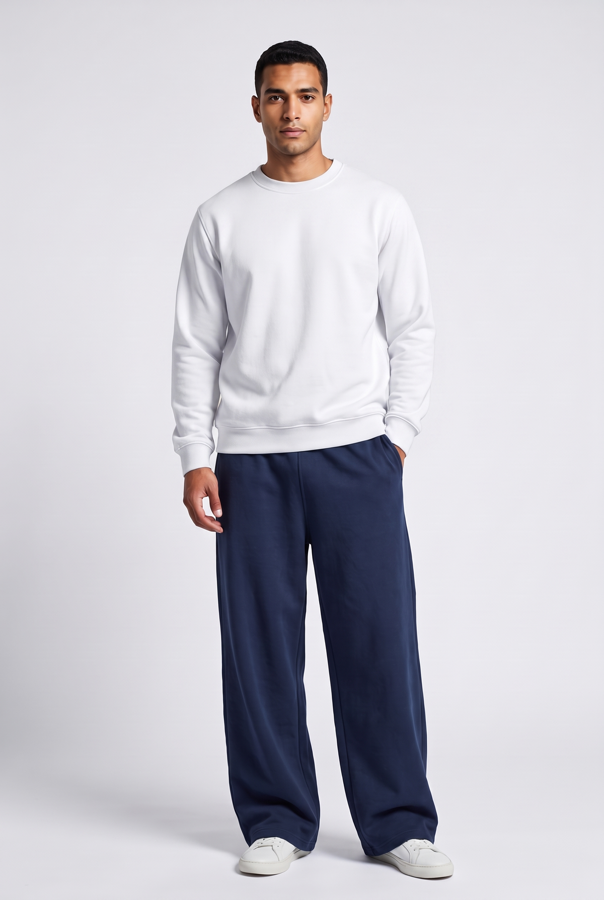 Melton Lined Crewneck - Basic- Sweatshirt