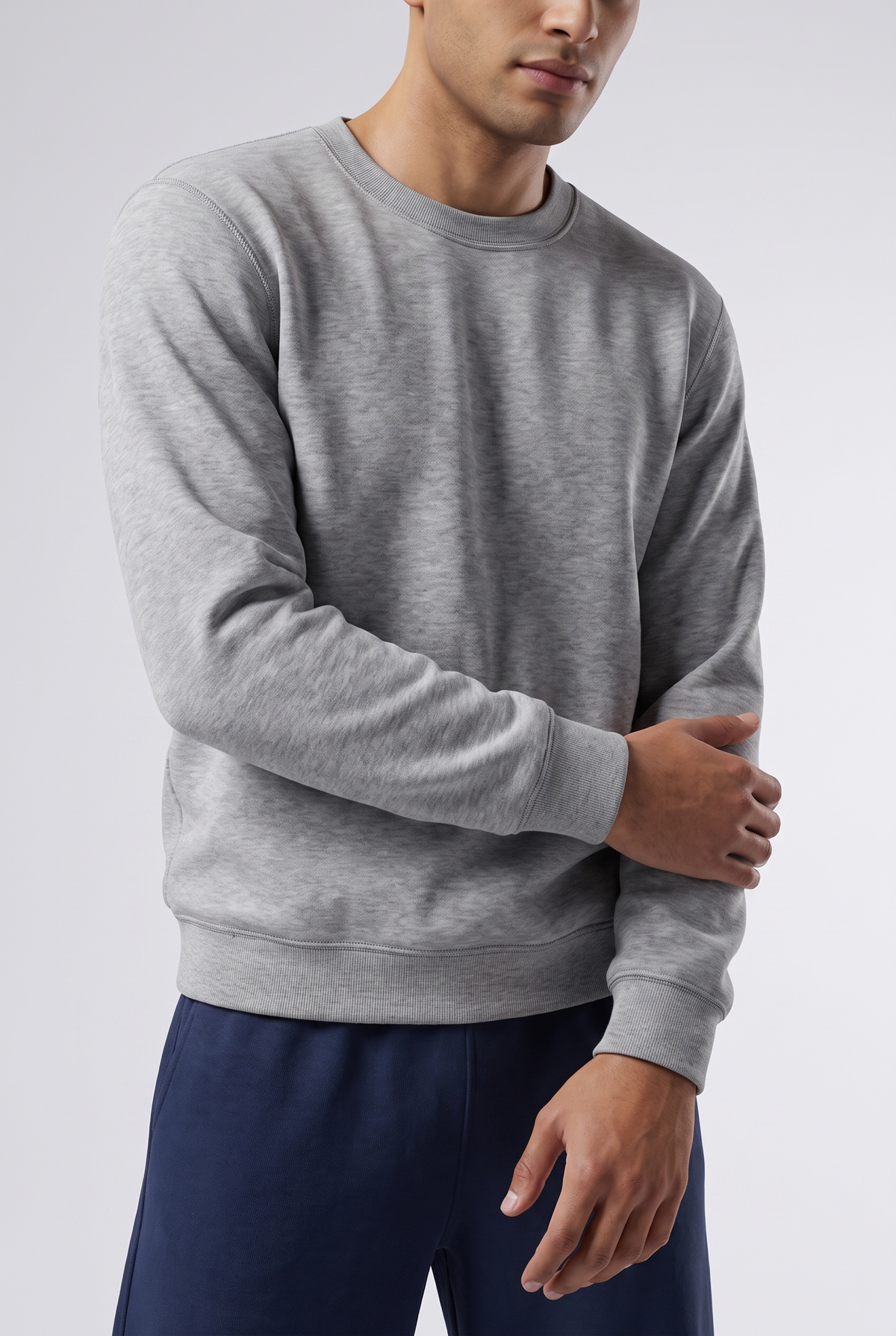 Melton Lined Crewneck - Basic- Sweatshirt