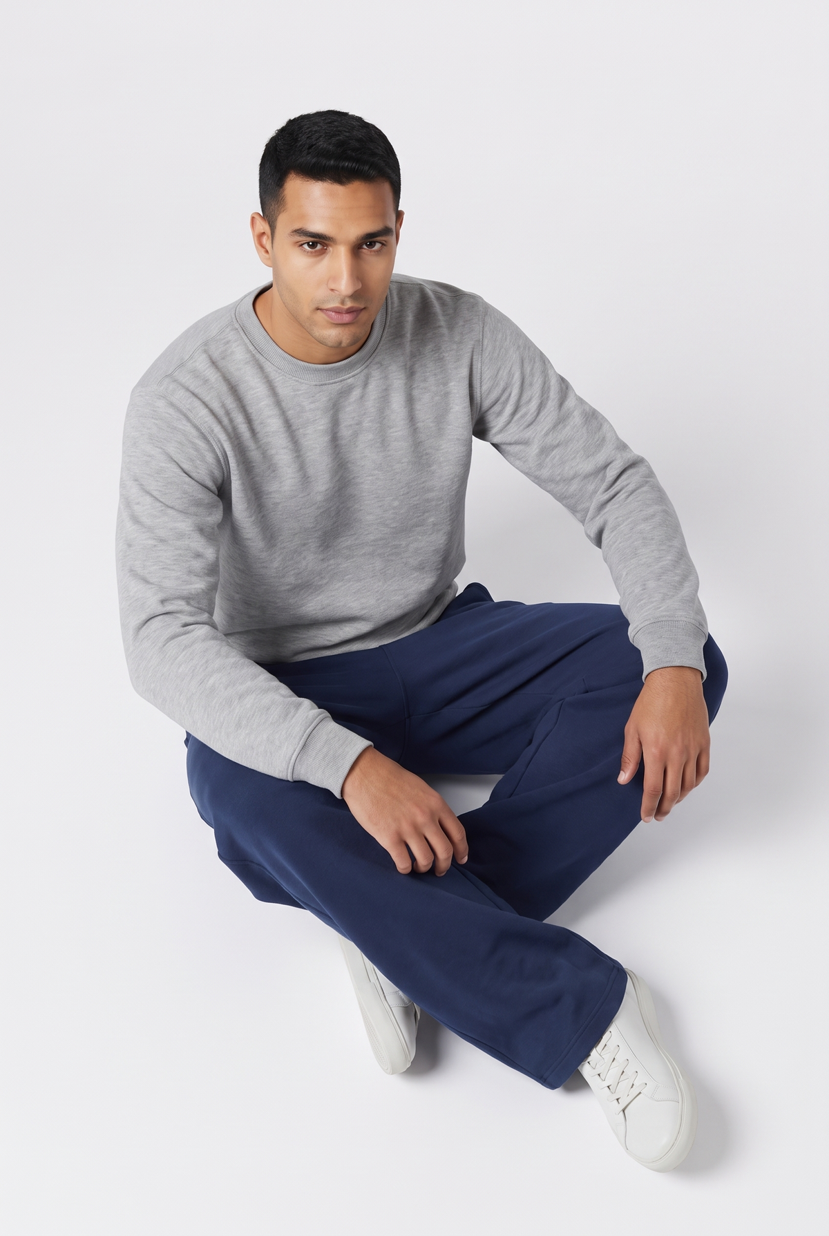 Melton Lined Crewneck - Basic- Sweatshirt