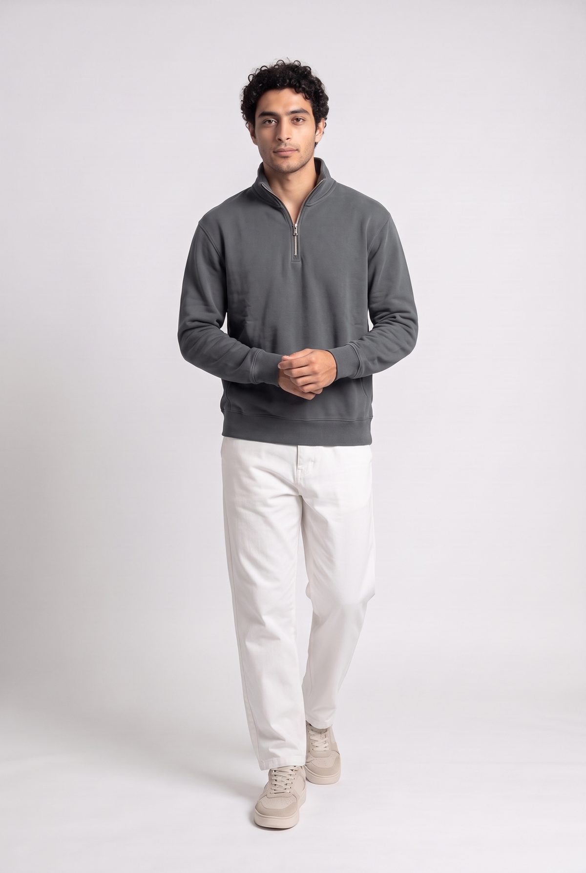 Essential Quarter-Zip Neck Sweatshirt