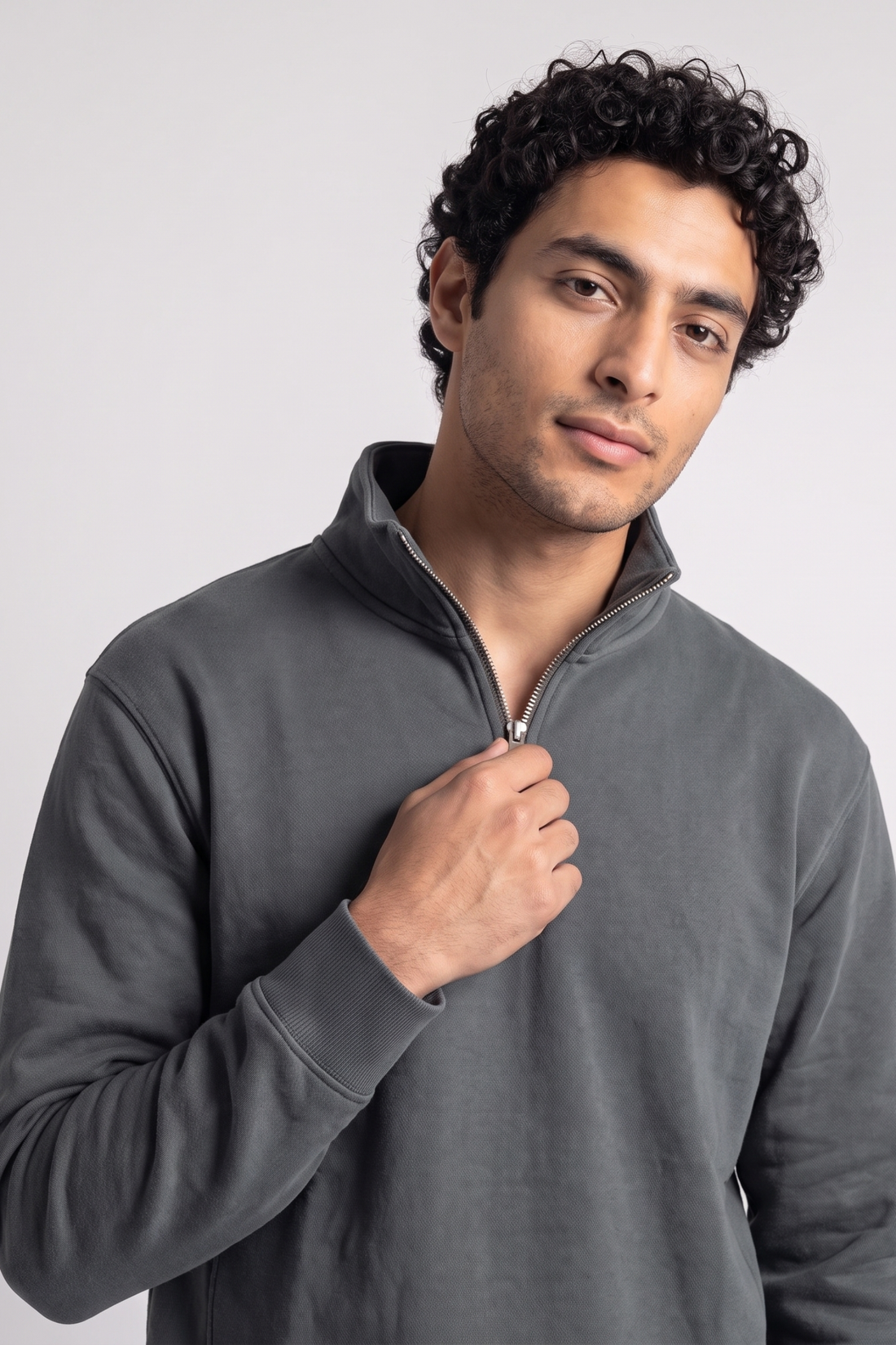 Essential Quarter-Zip Neck Sweatshirt