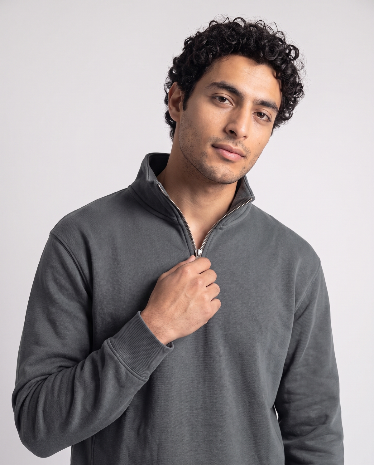 Essential Quarter-Zip Neck Sweatshirt