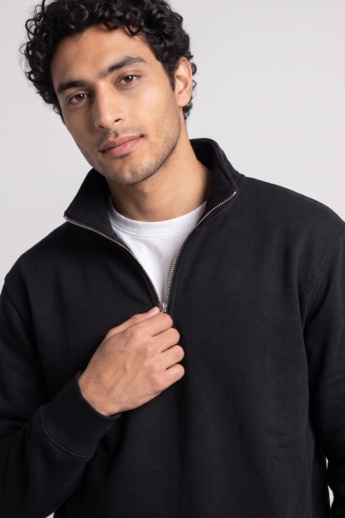 Essential Quarter-Zip Neck Sweatshirt