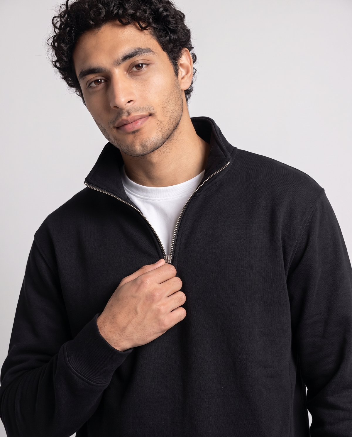 Essential Quarter-Zip Neck Sweatshirt