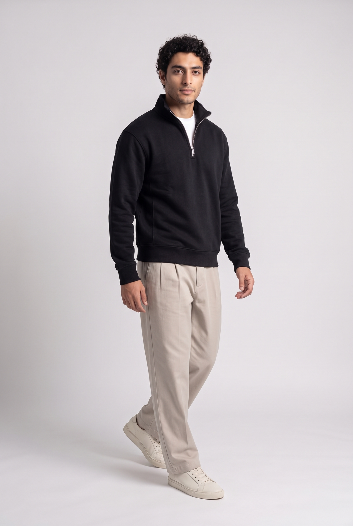 Essential Quarter-Zip Neck Sweatshirt