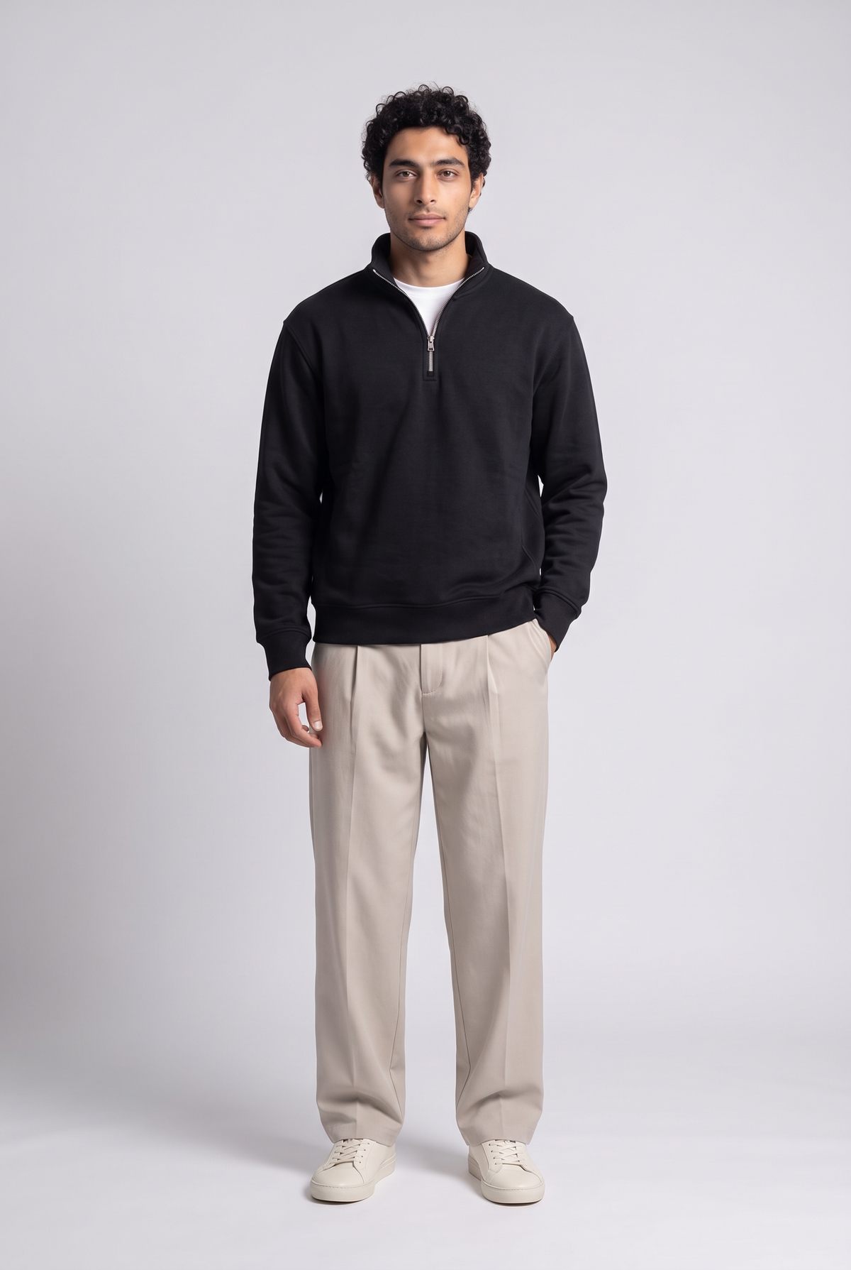 Essential Quarter-Zip Neck Sweatshirt