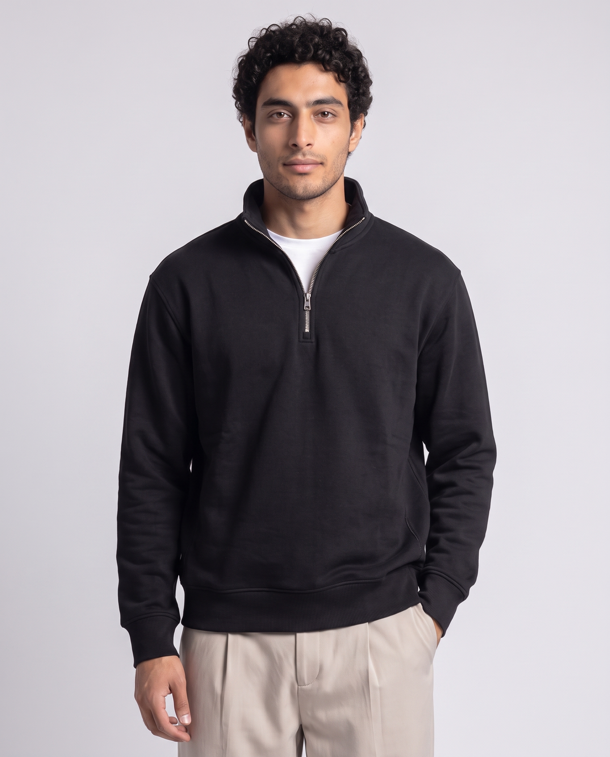 Essential Quarter-Zip Neck Sweatshirt
