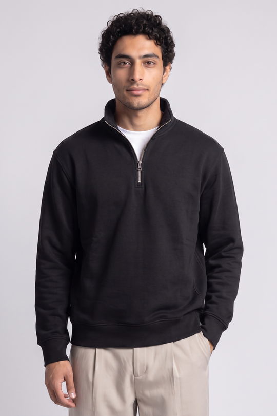Essential Quarter-Zip Neck Sweatshirt
