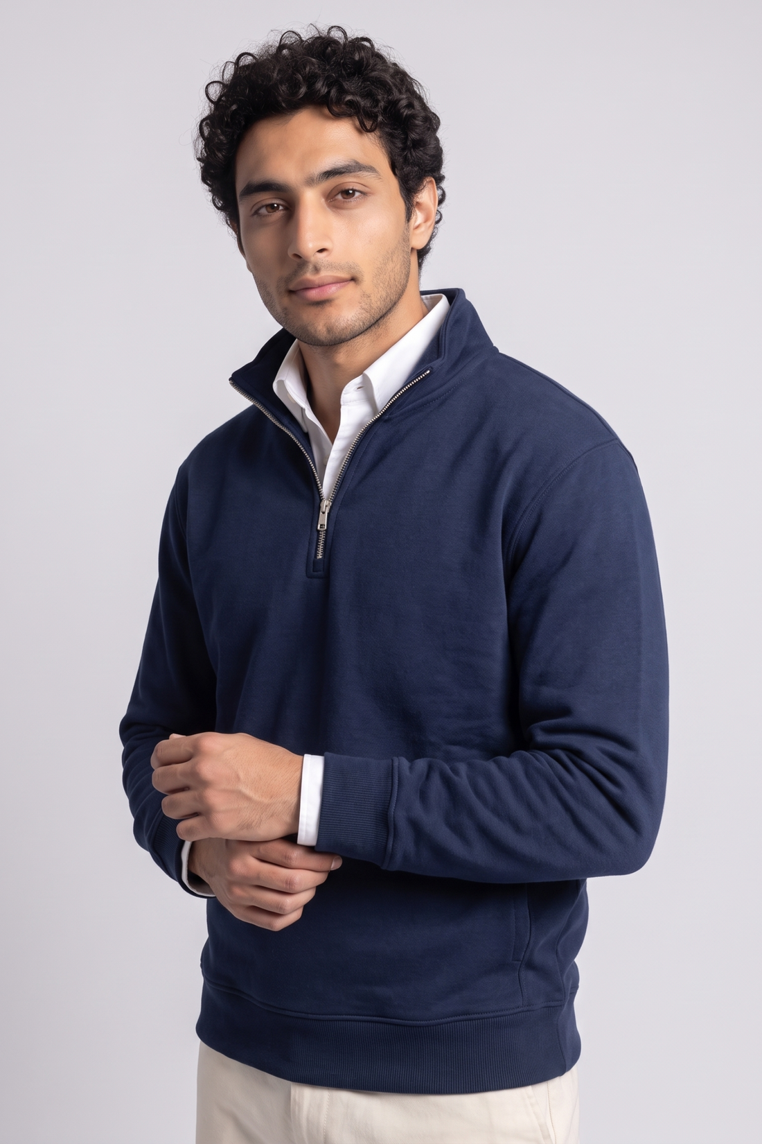 Essential Quarter-Zip Neck Sweatshirt