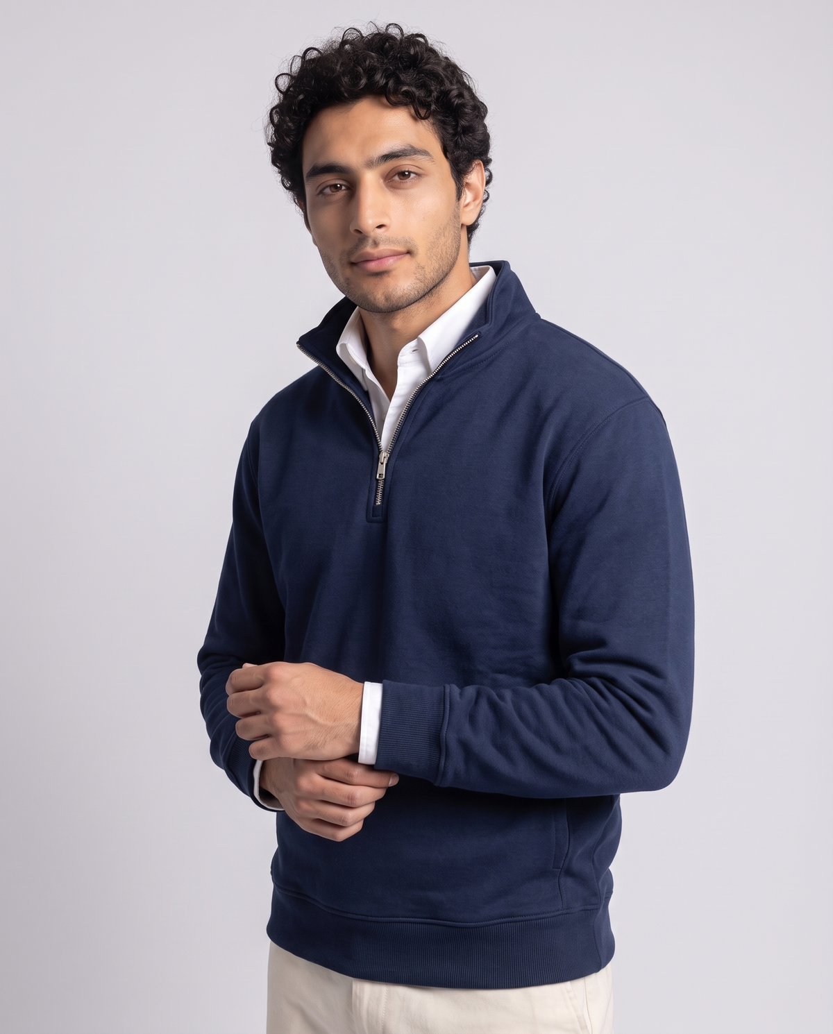 Essential Quarter-Zip Neck Sweatshirt