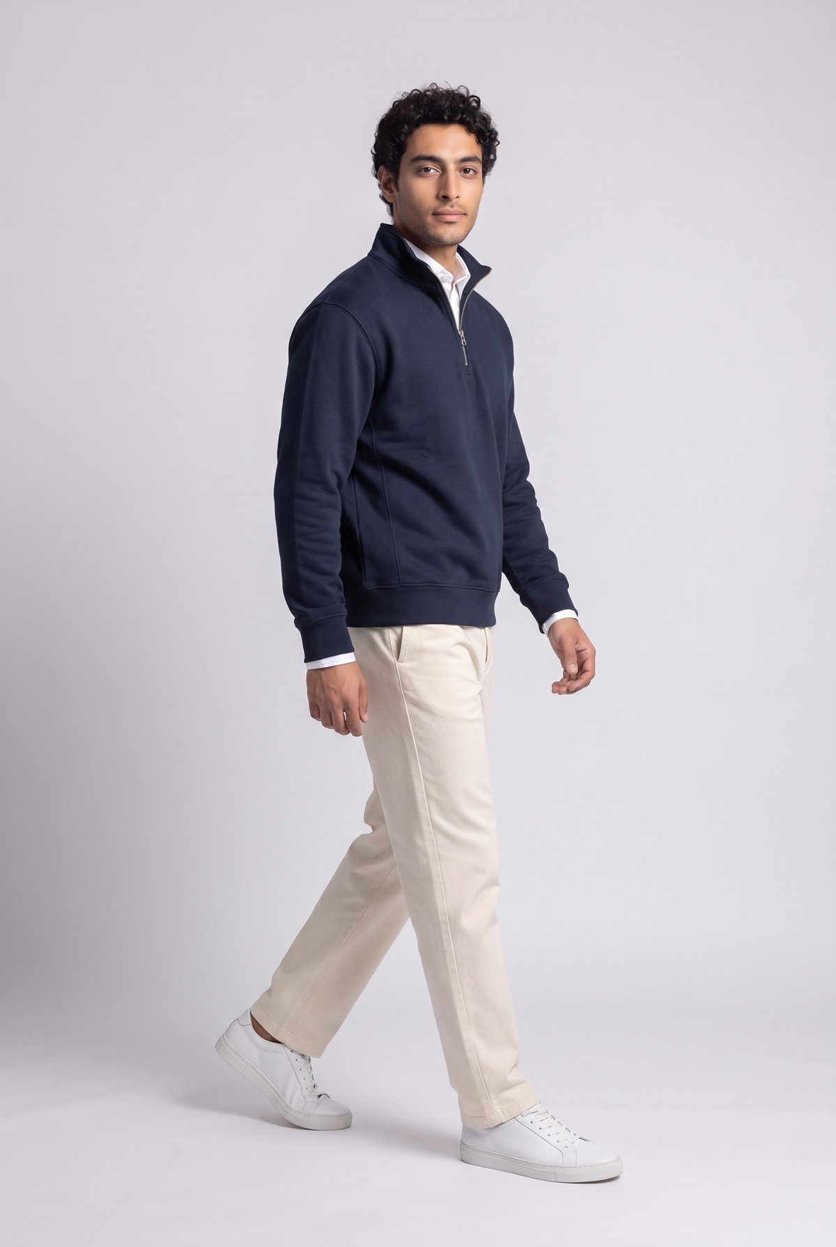 Essential Quarter-Zip Neck Sweatshirt