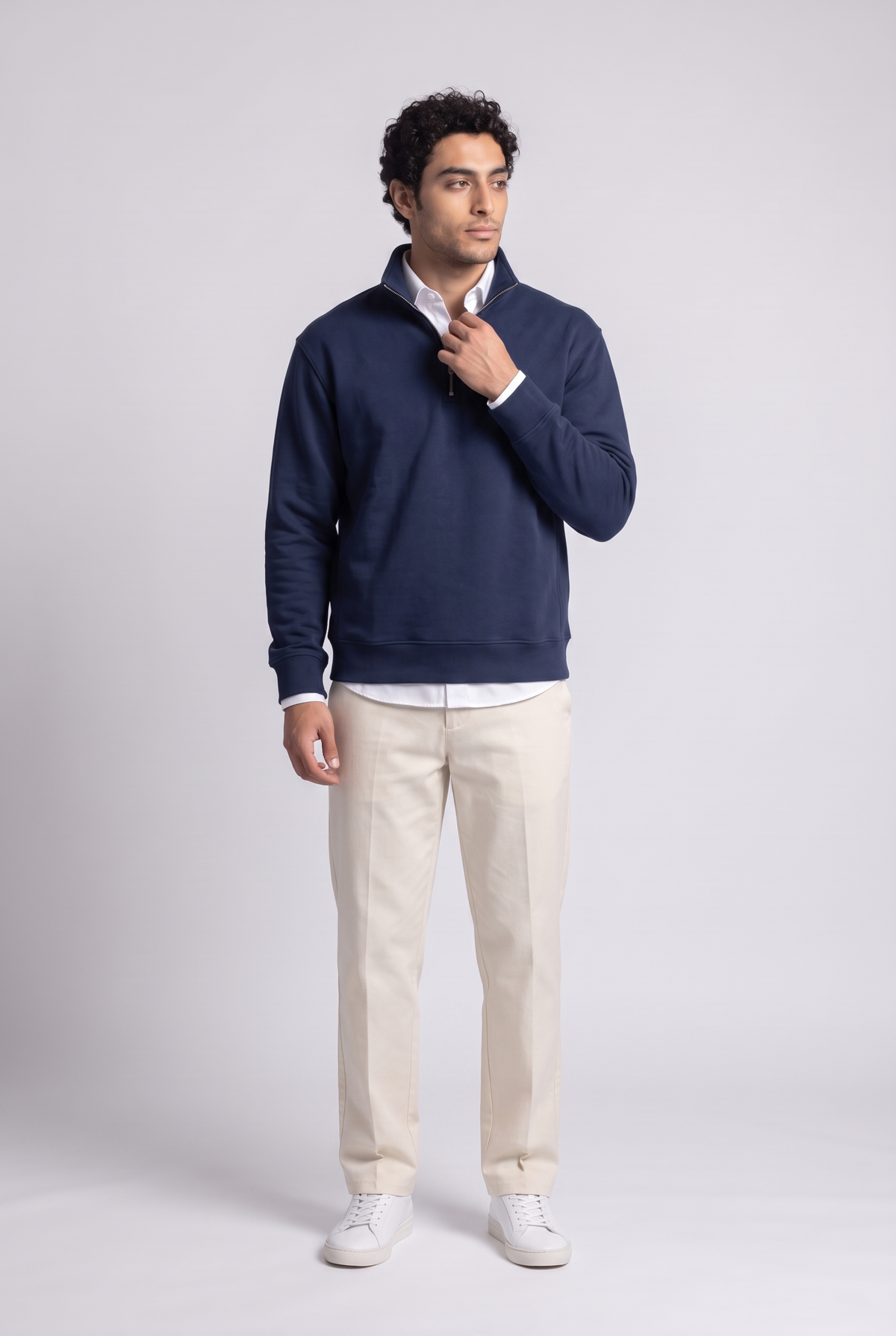 Essential Quarter-Zip Neck Sweatshirt