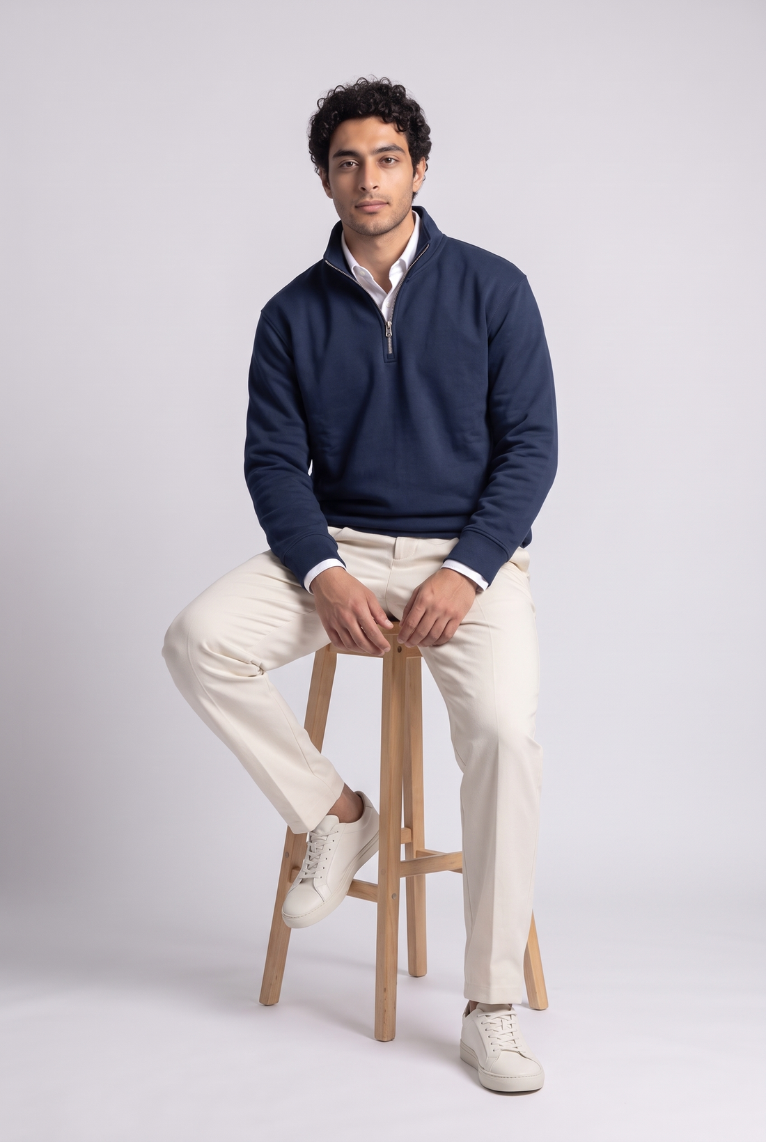 Essential Quarter-Zip Neck Sweatshirt