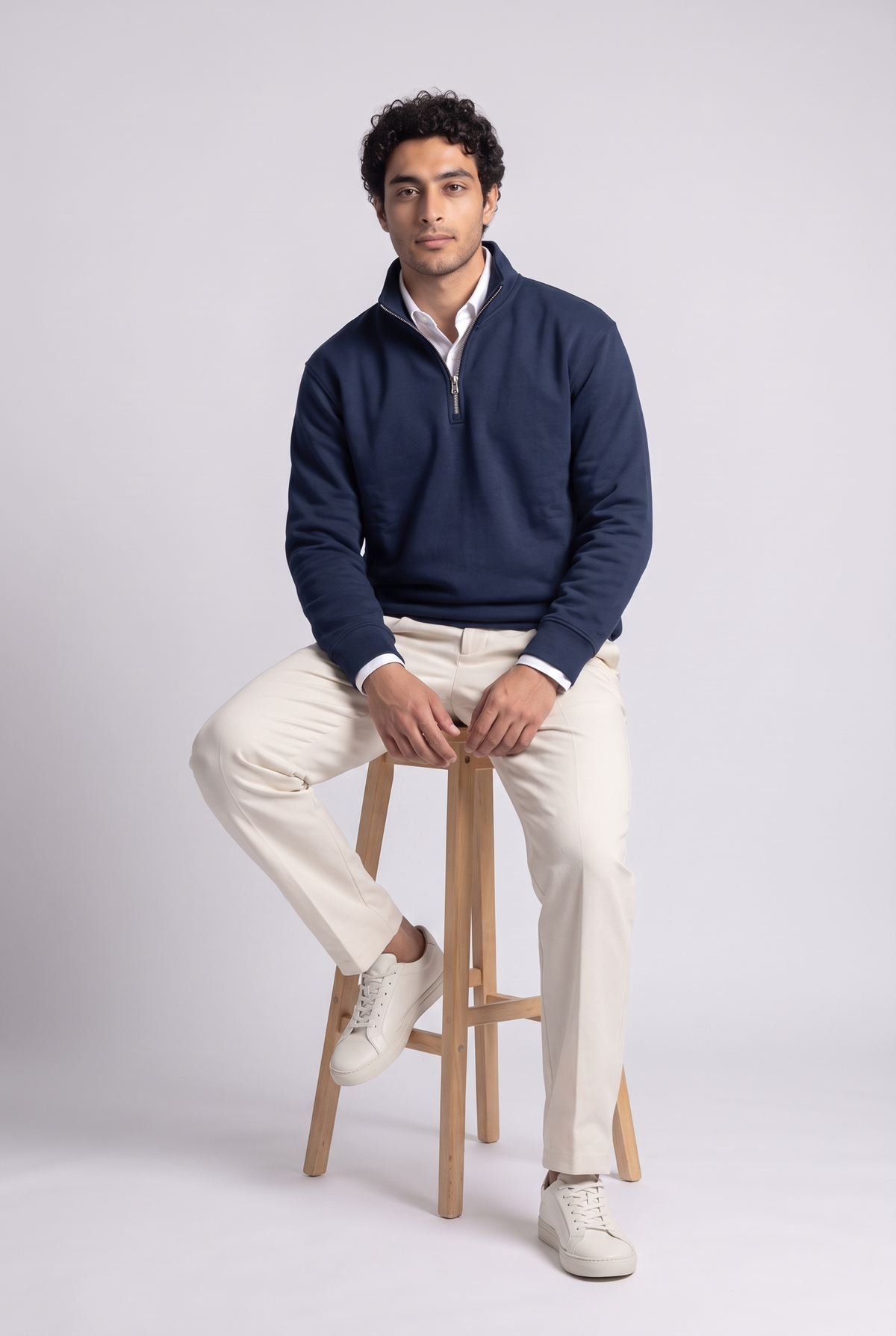 Essential Quarter-Zip Neck Sweatshirt