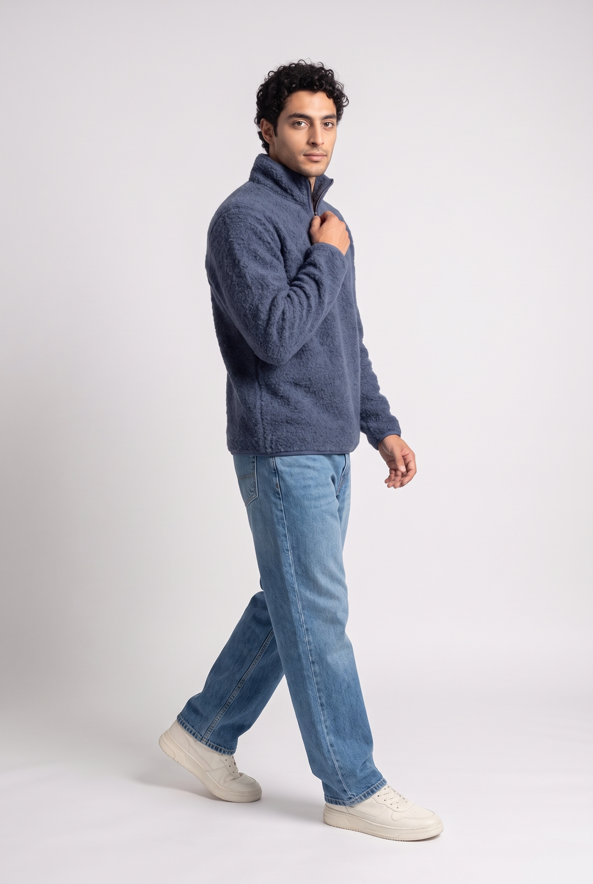 Cozy Curl Half-Zip Sherpa Pullovr