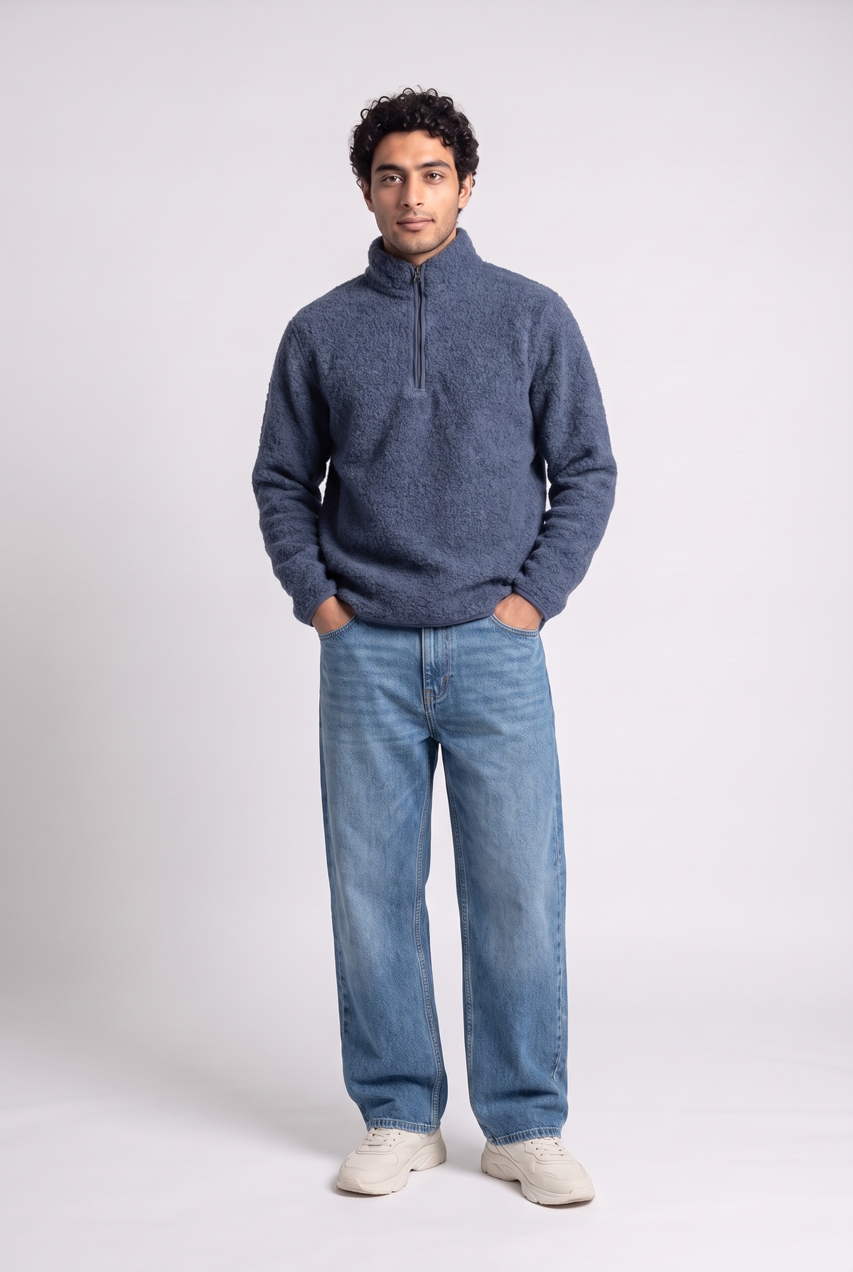 Cozy Curl Half-Zip Sherpa Pullovr