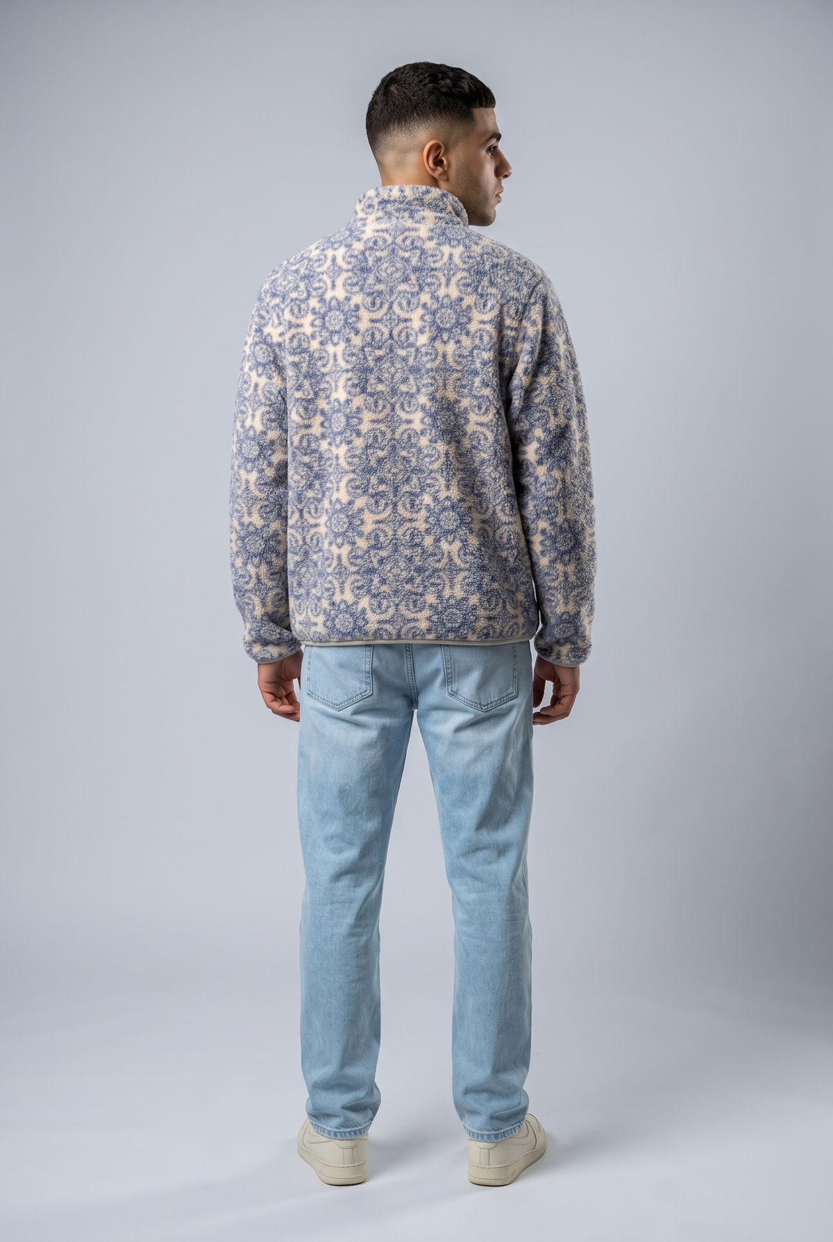 Azure Tile Sherpa Zip-Up Jacket