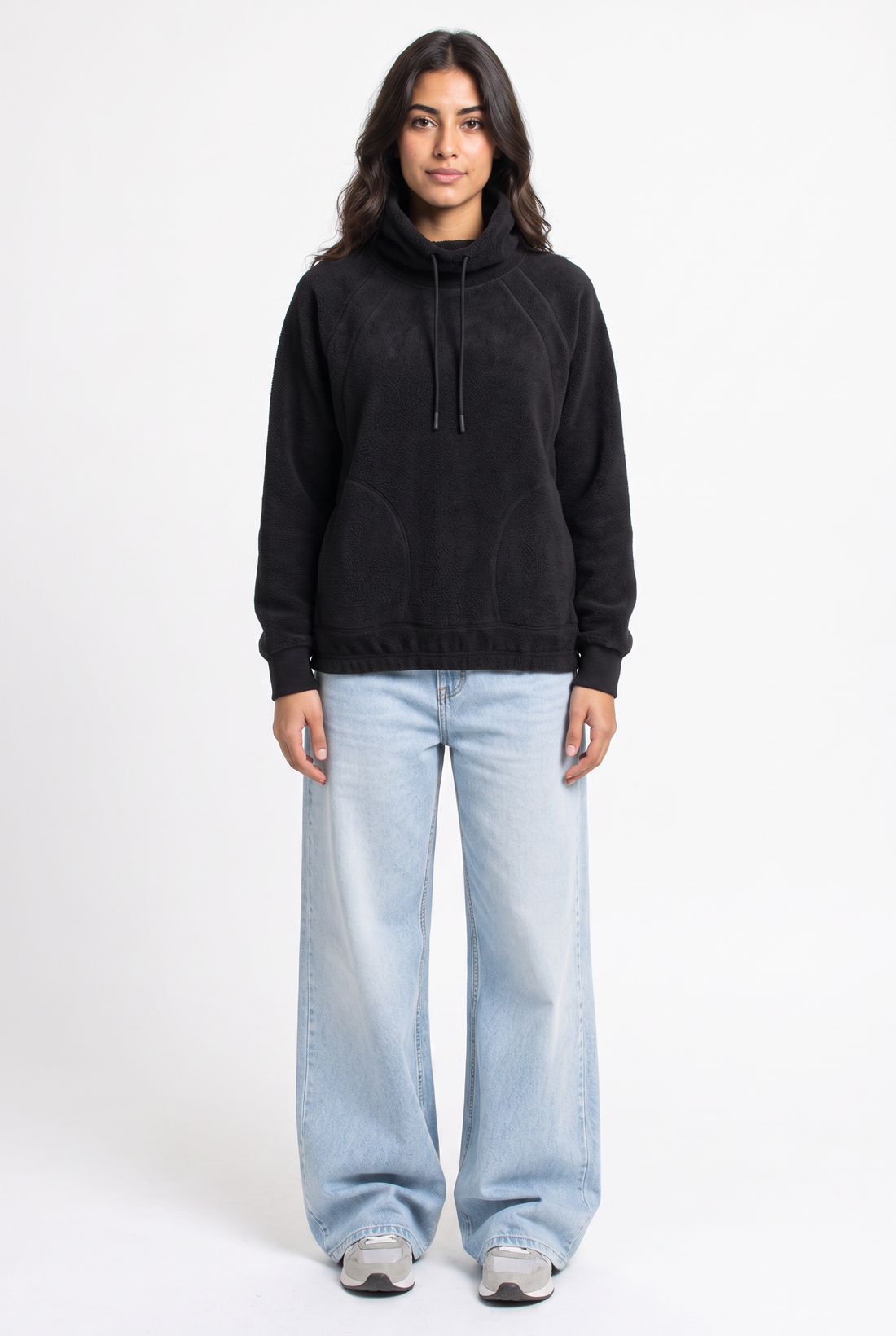 Willow Plush Fleece Pullover - Black
