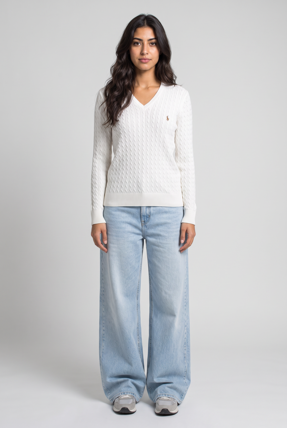 Knit V-Neck Sweater -Slim Fit