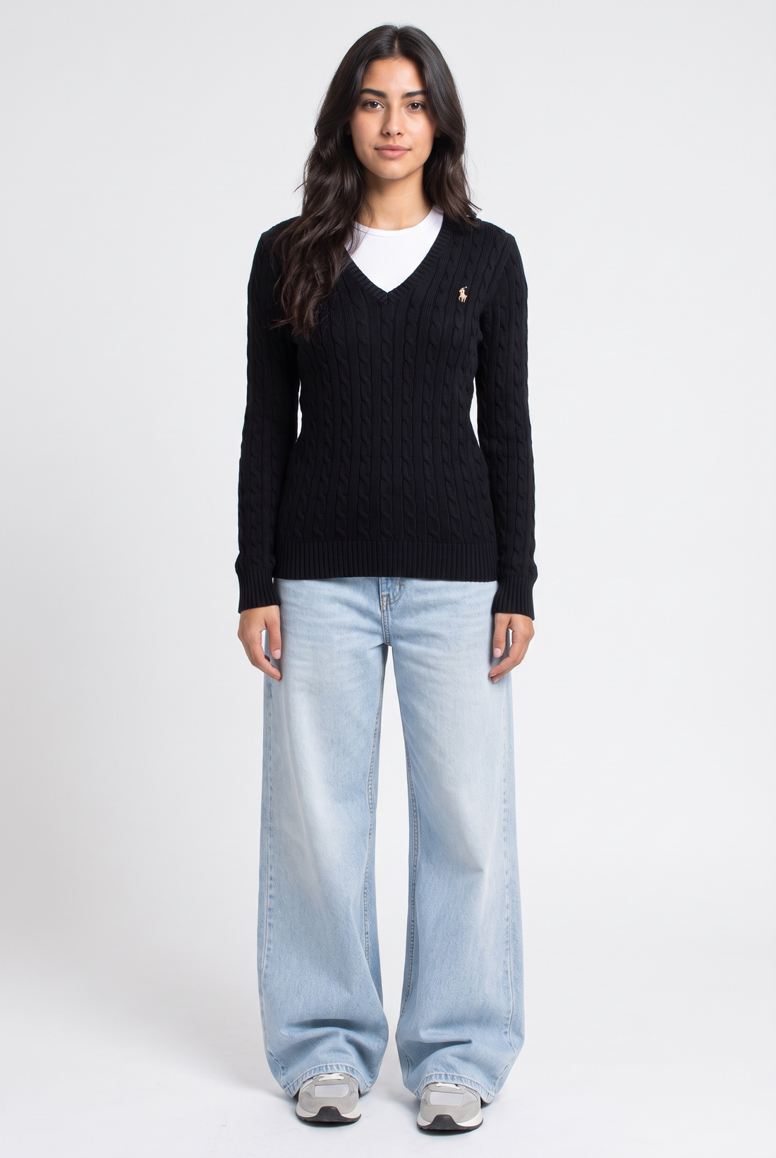 Knit V-Neck Sweater -Slim Fit