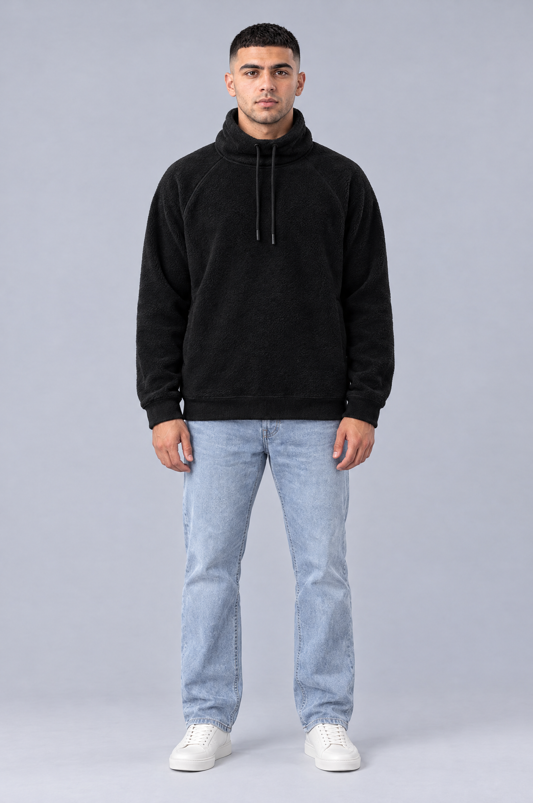 Summit Fleece Funnel Neck Pullover -Black