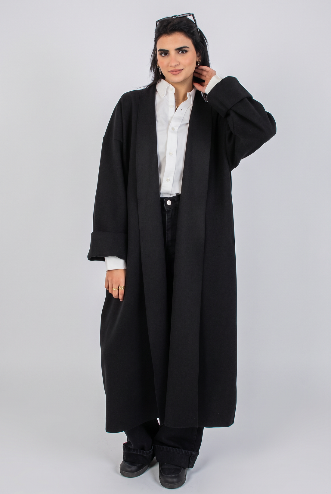Noir Duster Open Coat