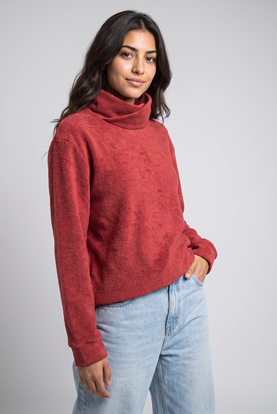 Soft Touch Cowl Neck Sweatshirt