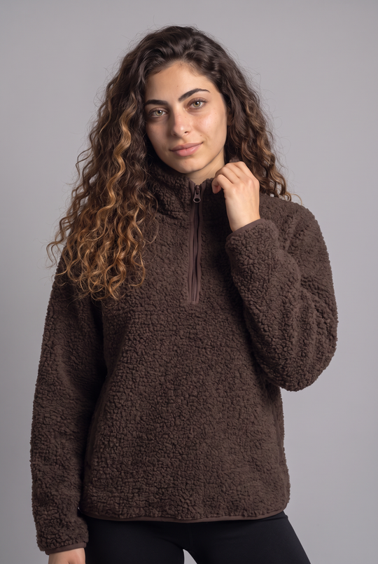 Teddy Hug Half-Zip Sweatshirt
