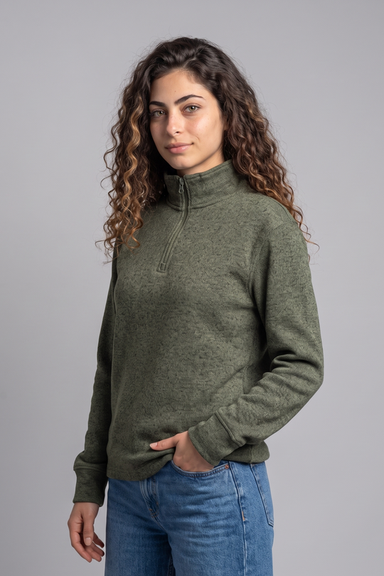 Heather Half-Zip Sweatshirt