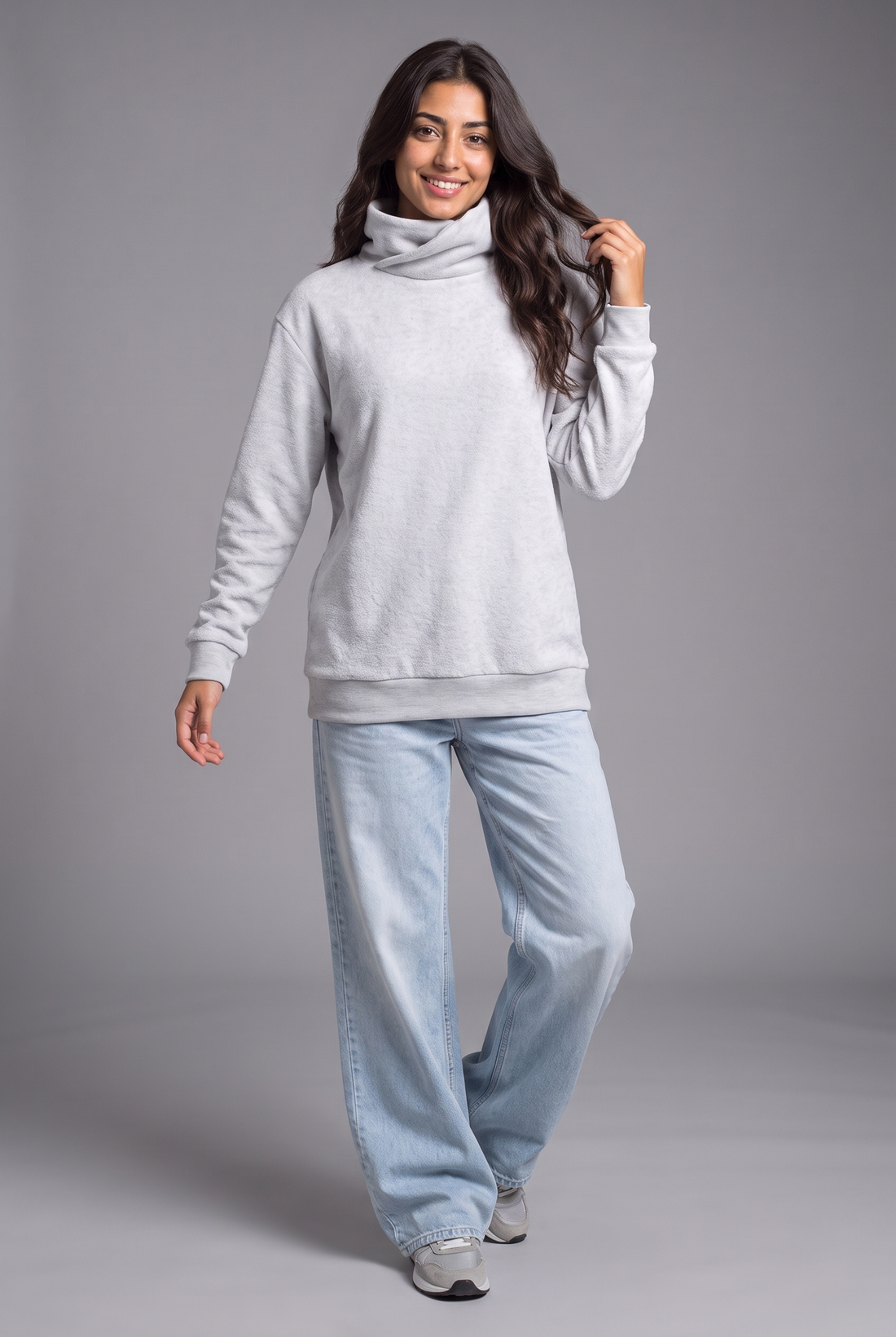 Soft Touch Cowl Neck Sweatshirt
