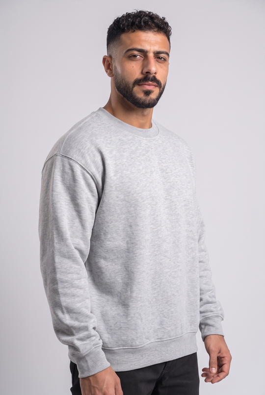 Melton Lined Crewneck - Basic- Sweatshirt