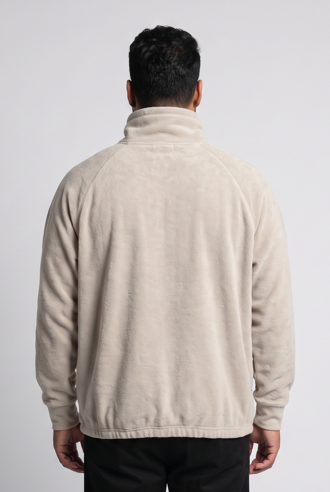 Summit Fleece Funnel Neck Pullover - Beige -Big Size