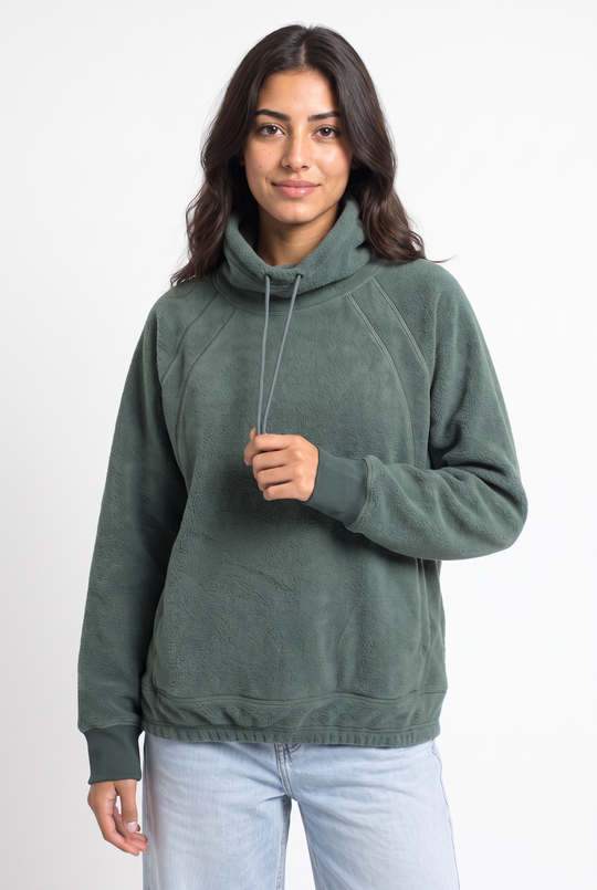 Willow Plush Fleece Pullover - Green