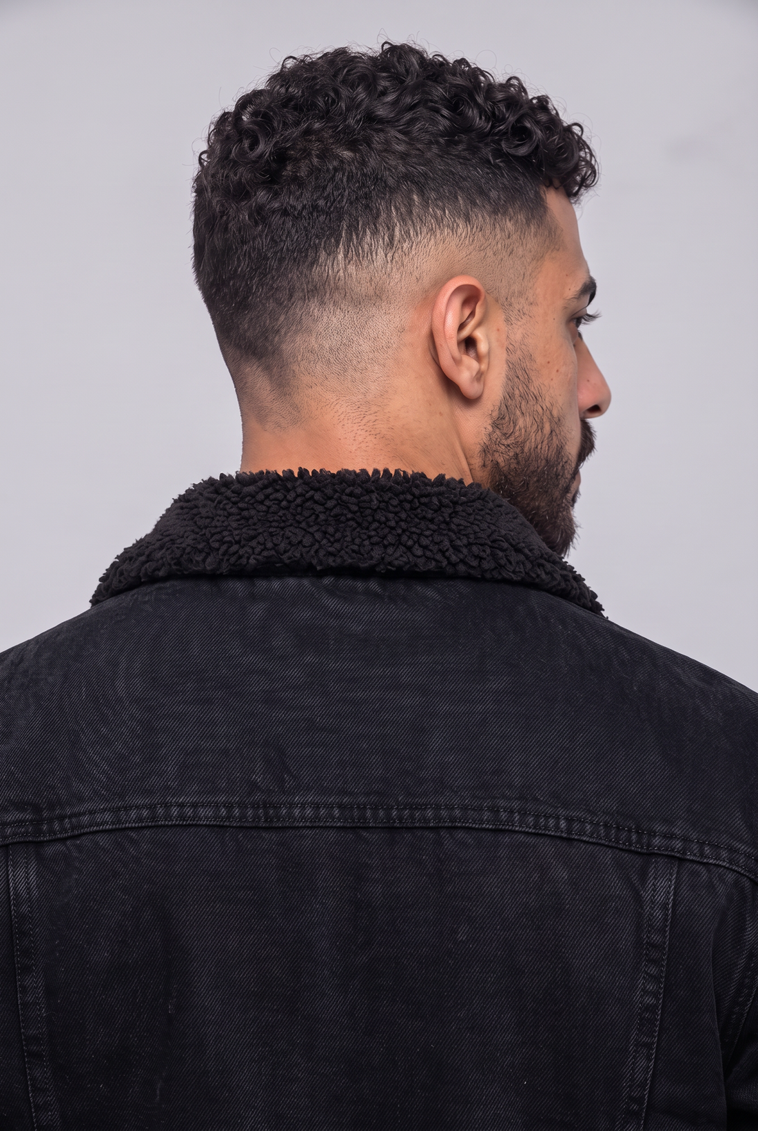 Sherpa-Lined Denim Trucker