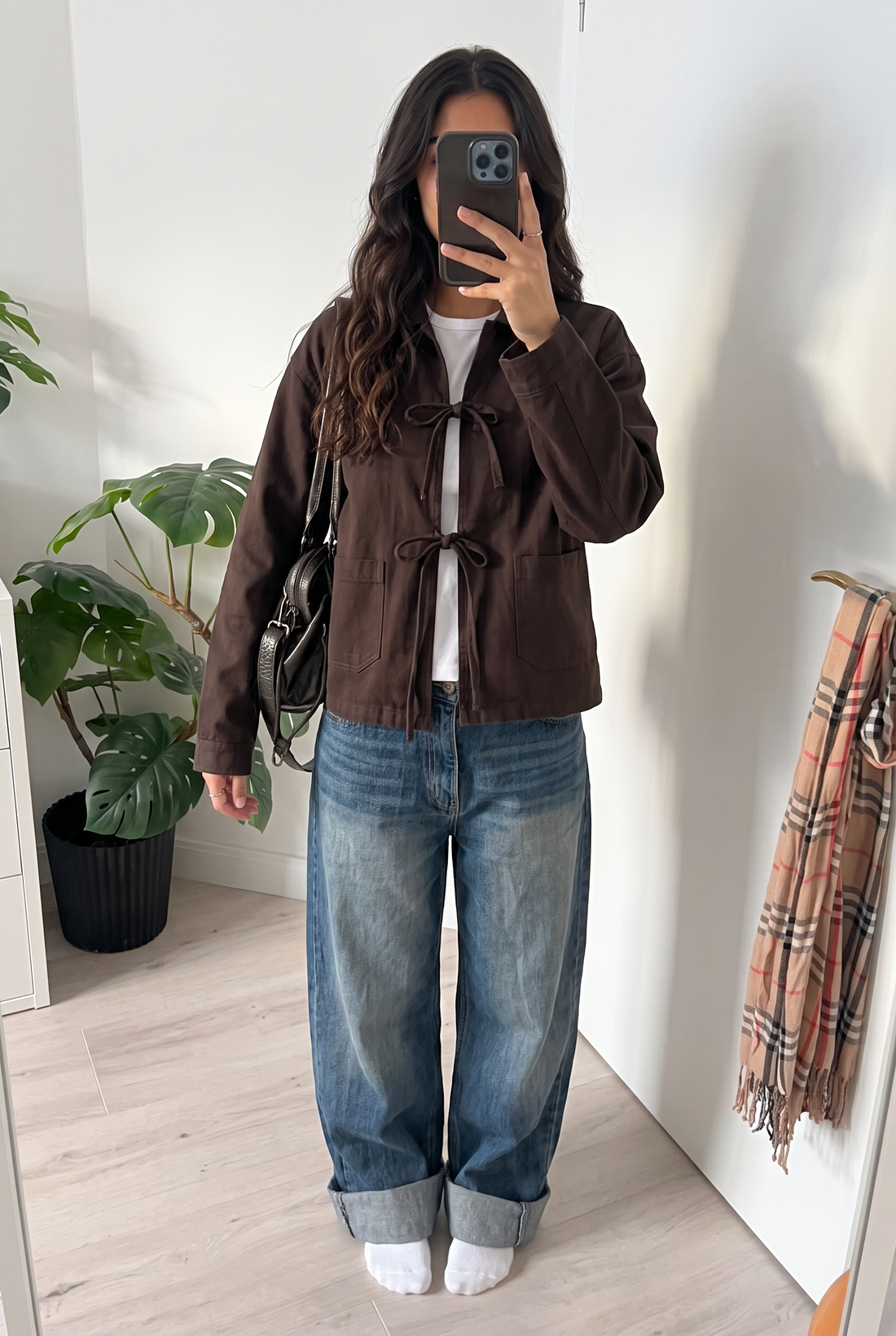 Statement Tie Denim Jacket