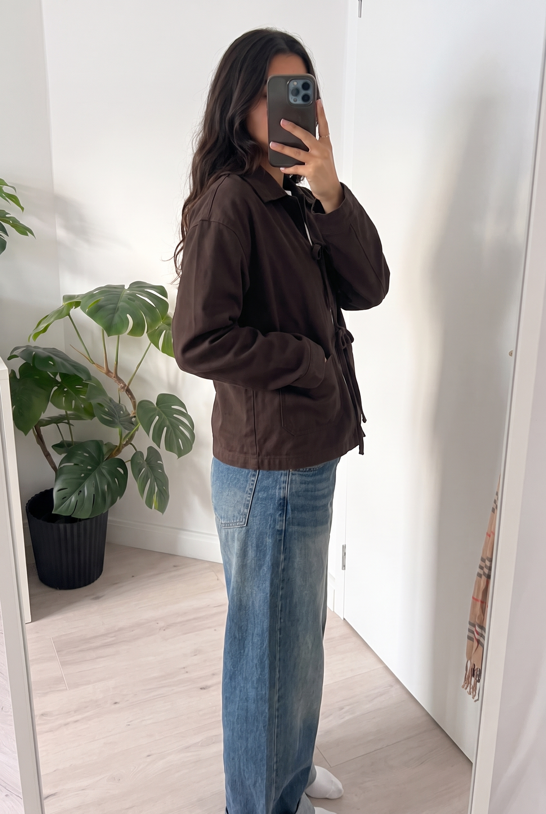 Statement Tie Denim Jacket