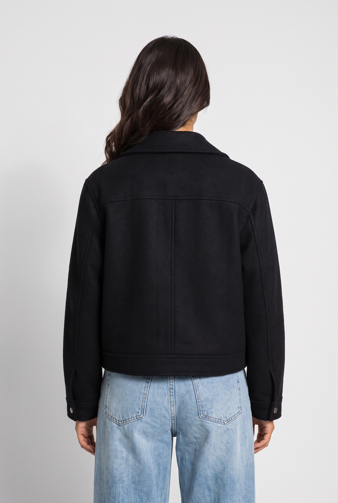 Cropped Utility Jacket with Pockets