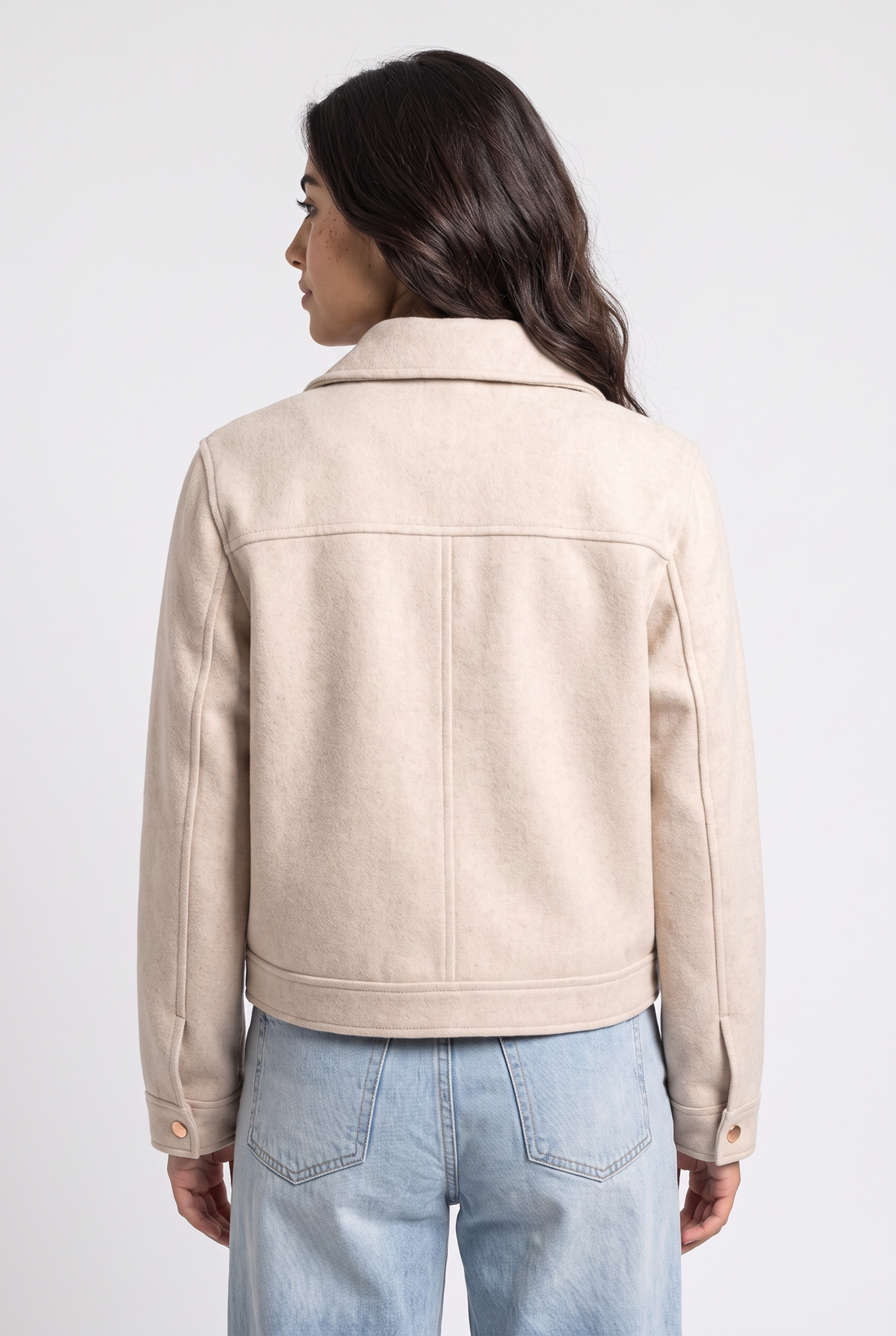 Cropped Utility Jacket with Pockets