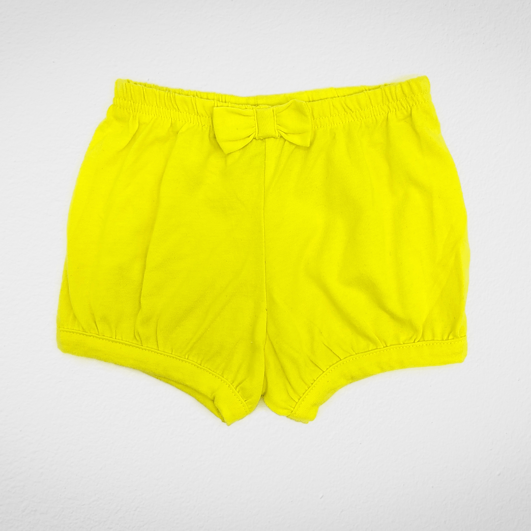 Kids Summer 23 Babies Baby Cotton Short - Yellow